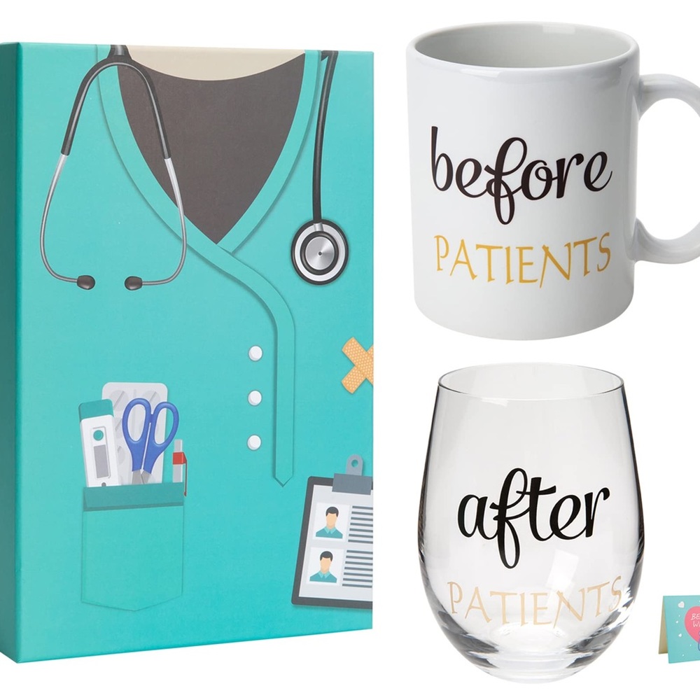 Before Patients, After Patients Mug & Glass Set